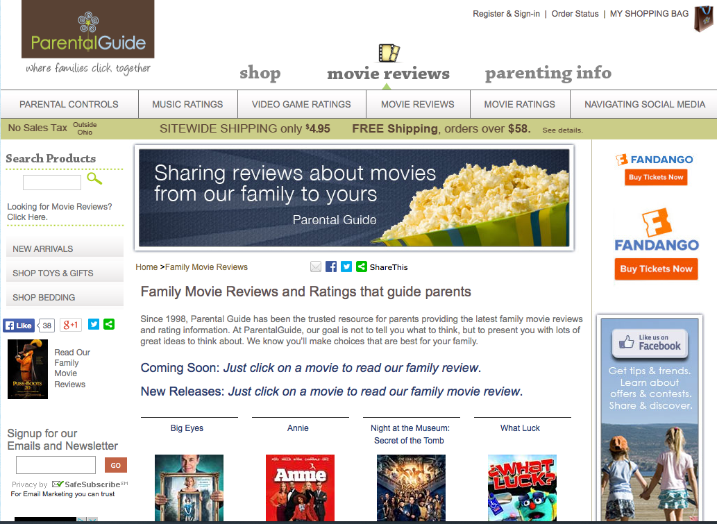 parental movie review sites